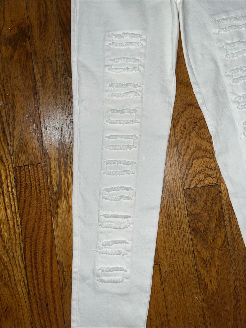 NWT Umgee High Waist White Distressed Jeggings with Front Panel Detailing Medium